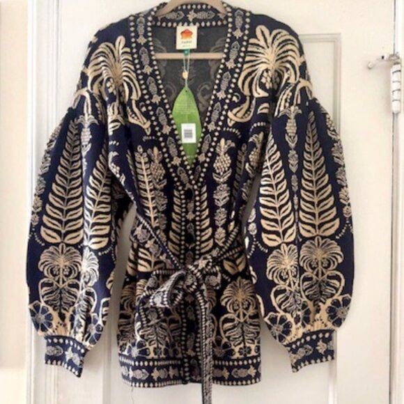 FARM Rio Ainika Tropical Splendor Belted Knit Cardigan - Picture 8 of 15